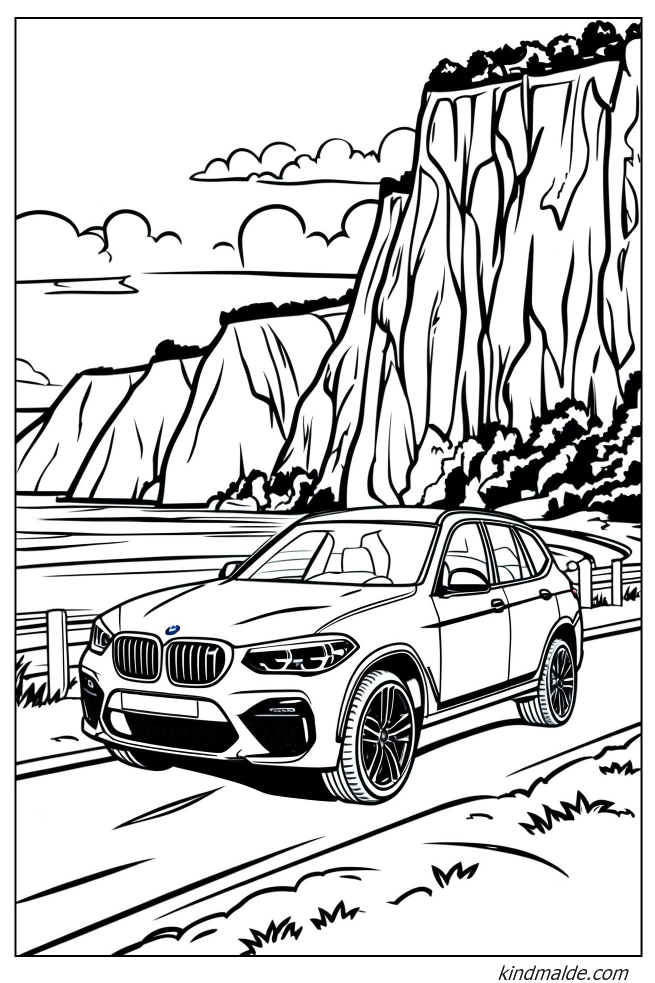 Ausmalbild BMW SUV