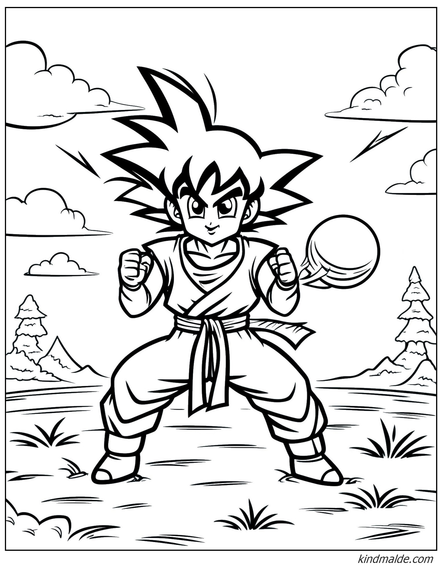 Dragon Ball Z Ausmalbild zum Ausdrucken Kostenlos