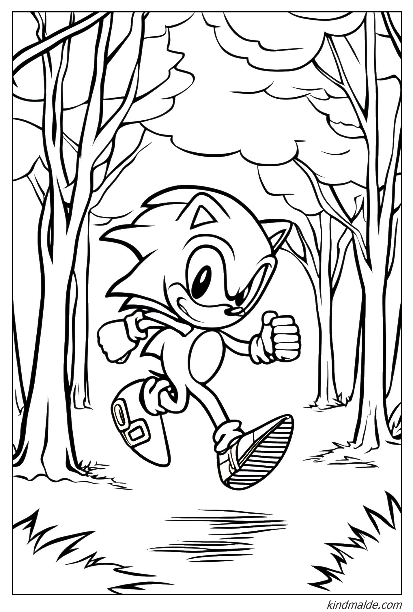 Ausmalbild Sonic the Warp Whisker Kostenlos zum Ausdrucken