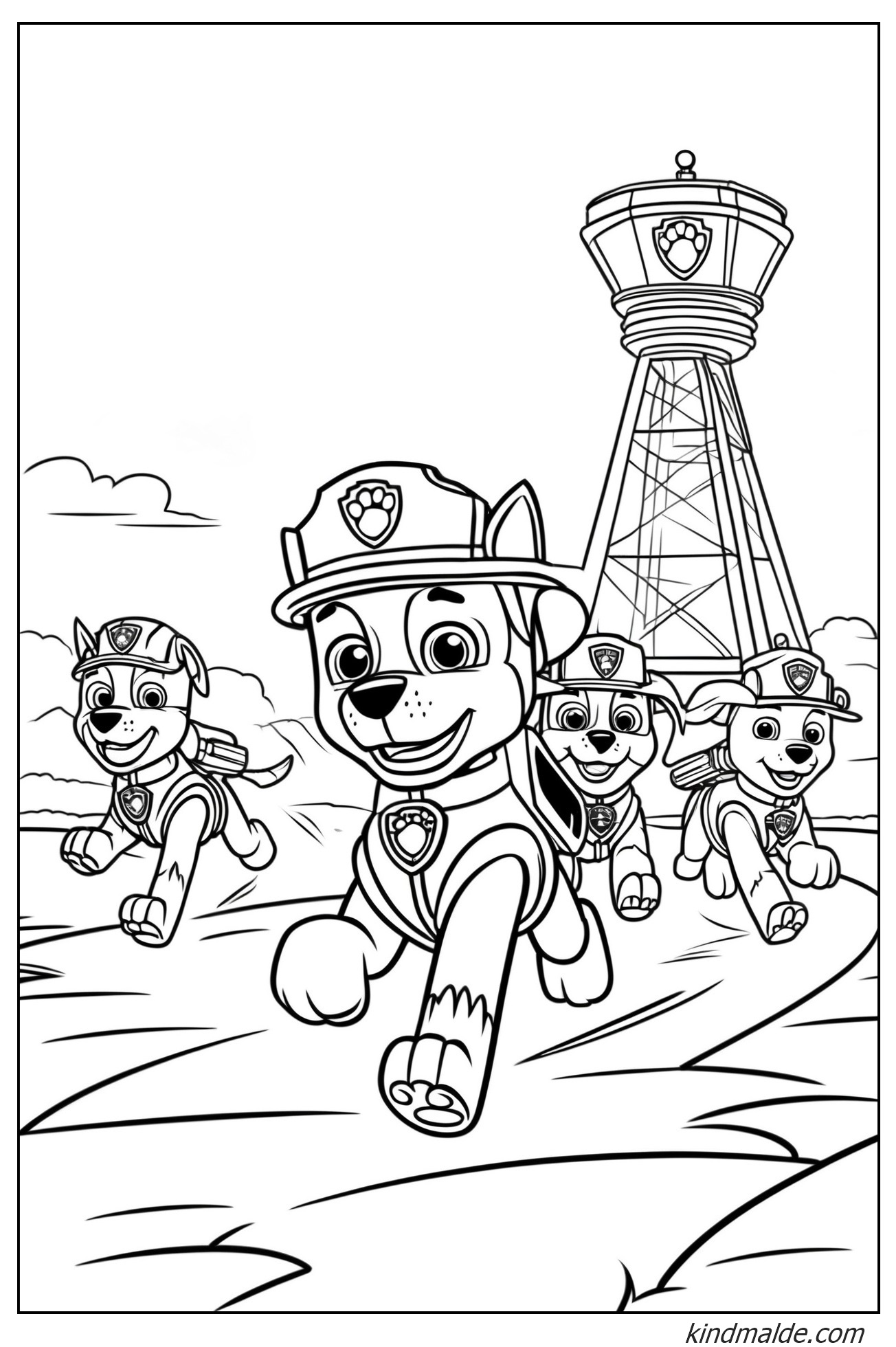 Ausmalbild Paw Patrol Alle Hunde