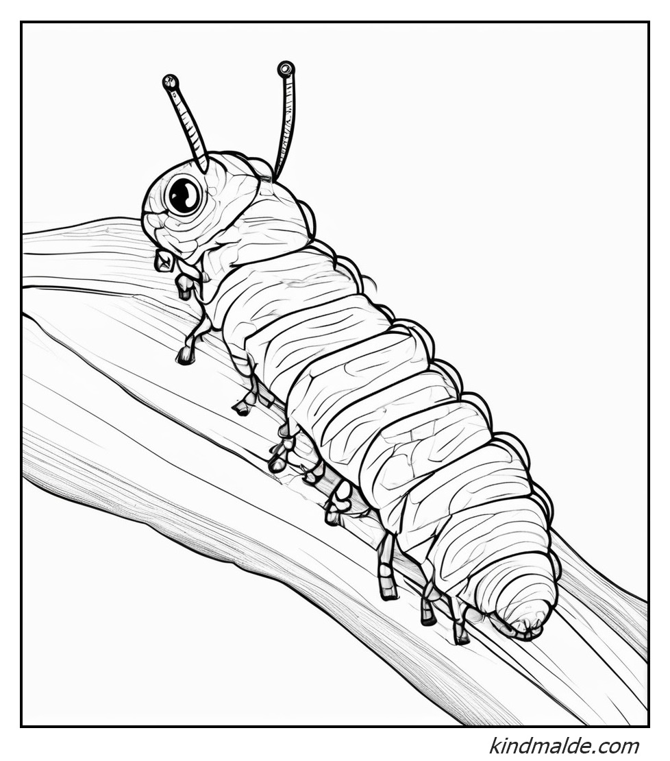 Detaillierter Raupe Ausmalbild zum Ausdrucken