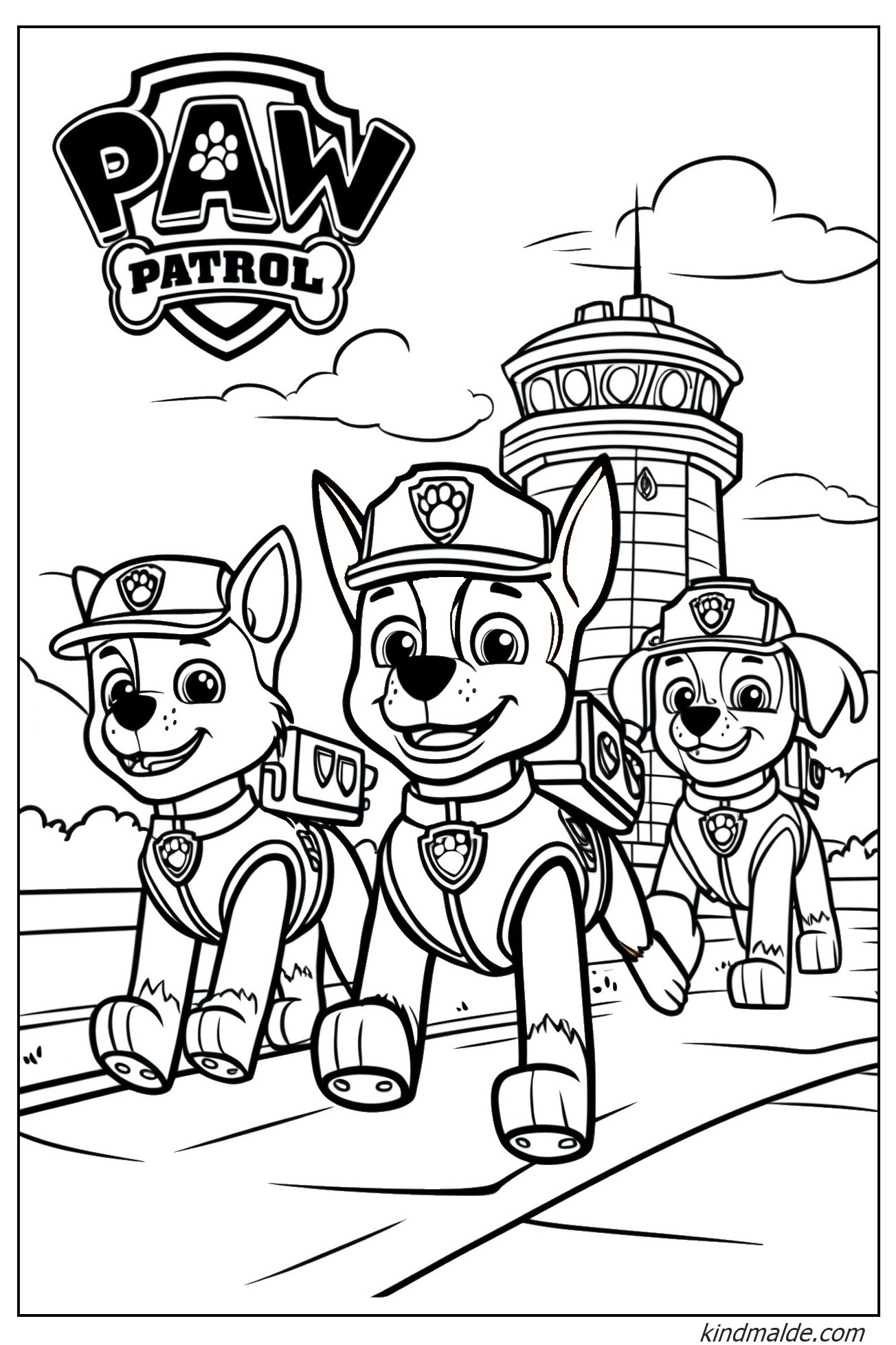 Einzigartige Paw Patrol Ausmalbild