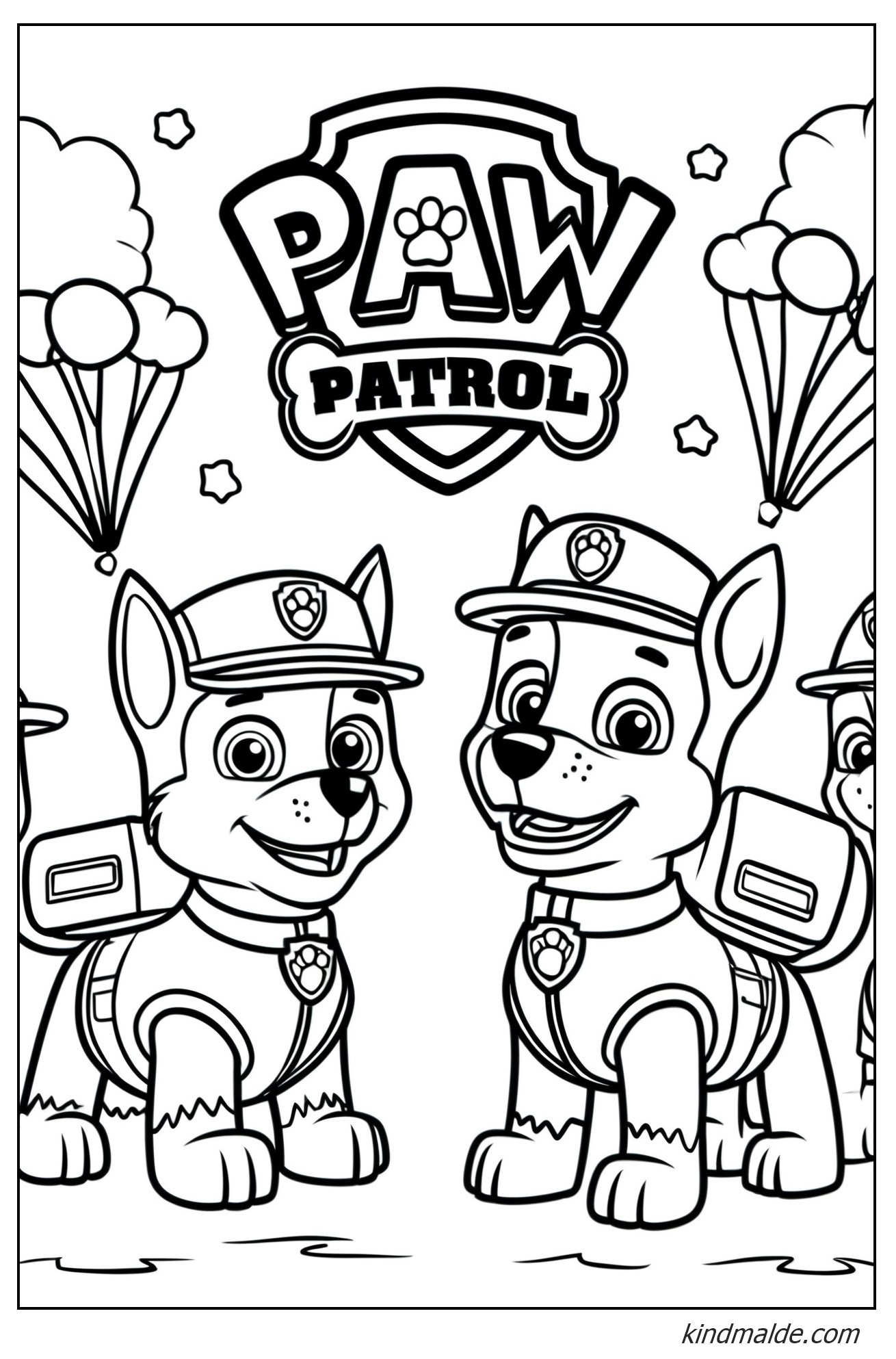 Entdecke Brandneue Paw Patrol Ausmalbild zum Ausdrucken