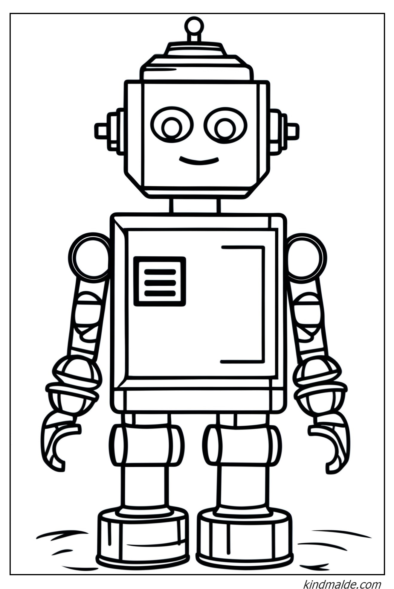 Knuffiger Roboter Ausmalbild