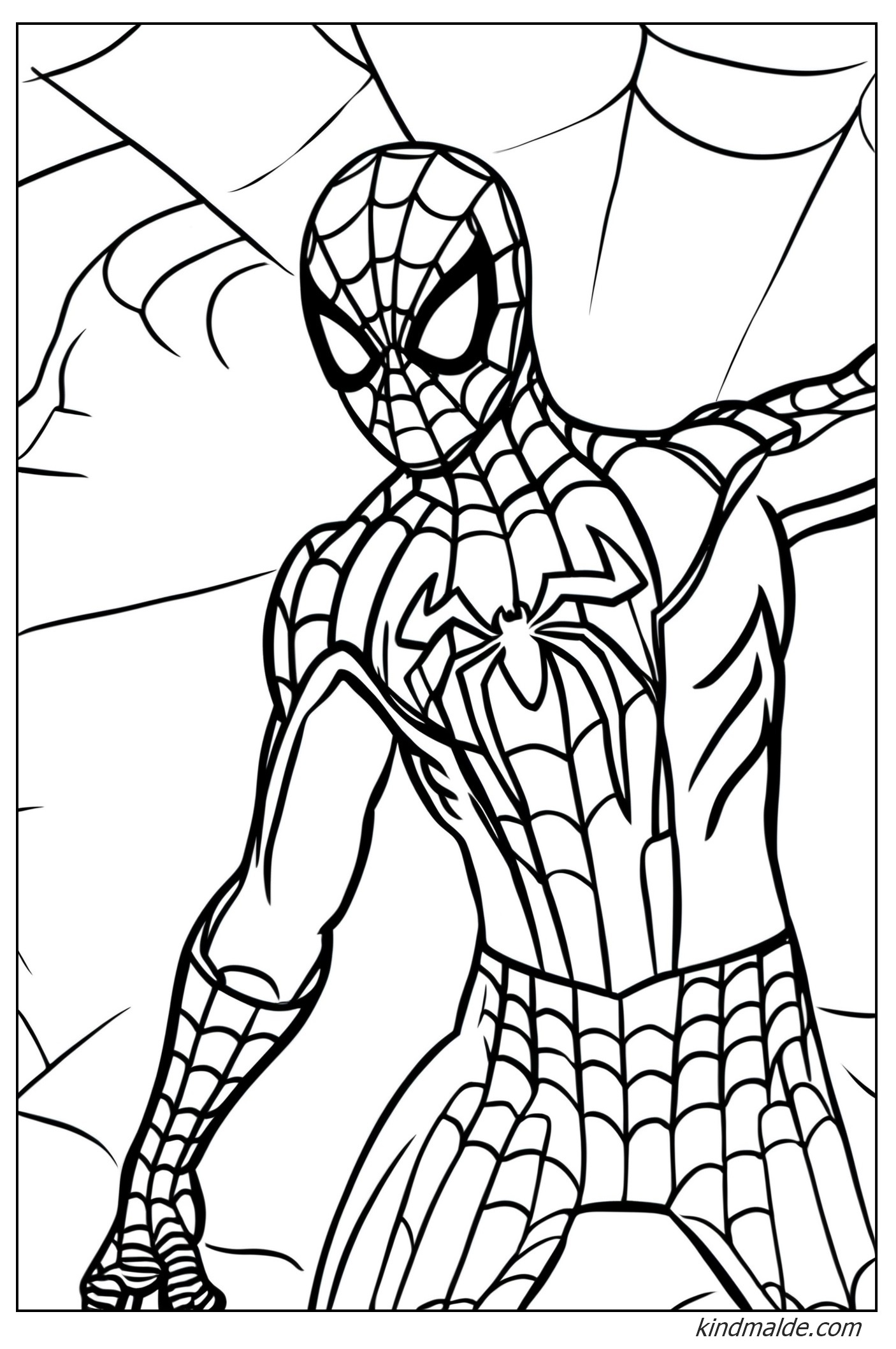 Lustige Spiderman Ausmalbild zum Ausdrucken