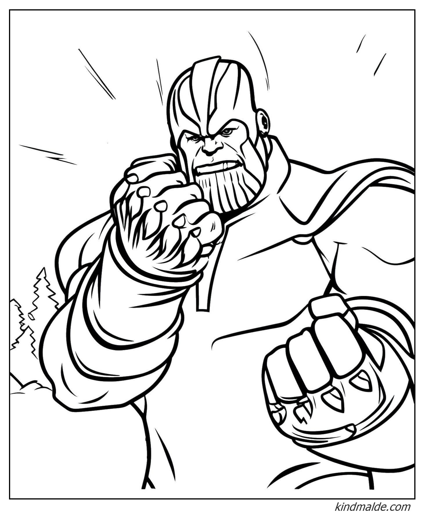 Marvel Avengers Thanos Ausmalbild zum Ausdrucken als pdf