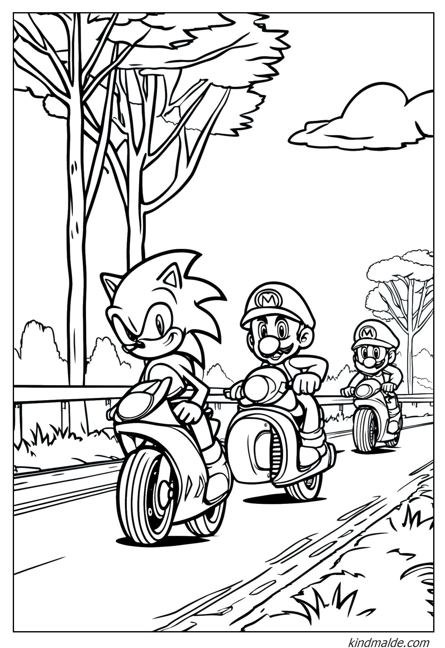 Ausmalbild Sonic und seine Freunde zum Ausdrucken