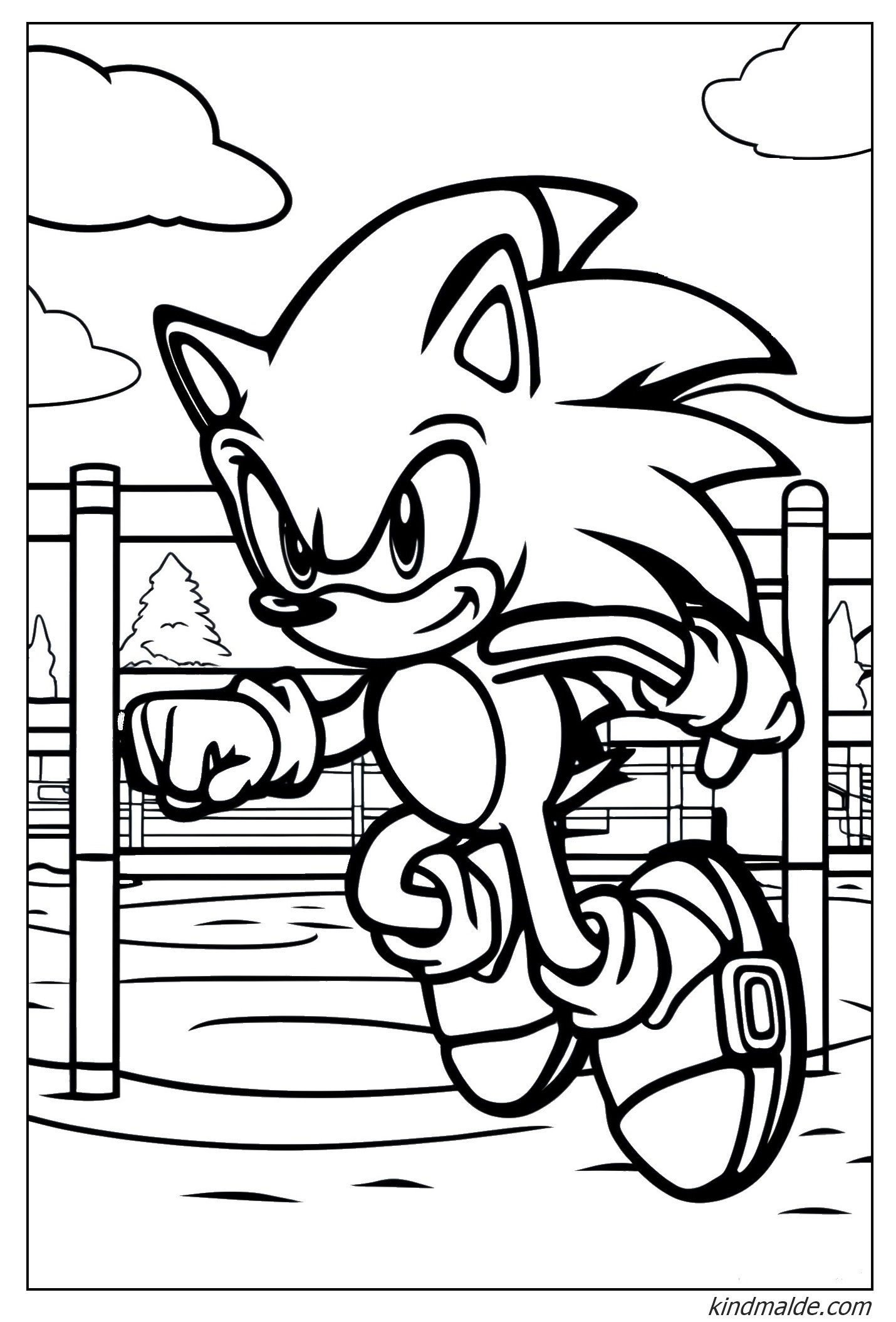 Speedster Sonic Ausmalbild zum Ausdrucken