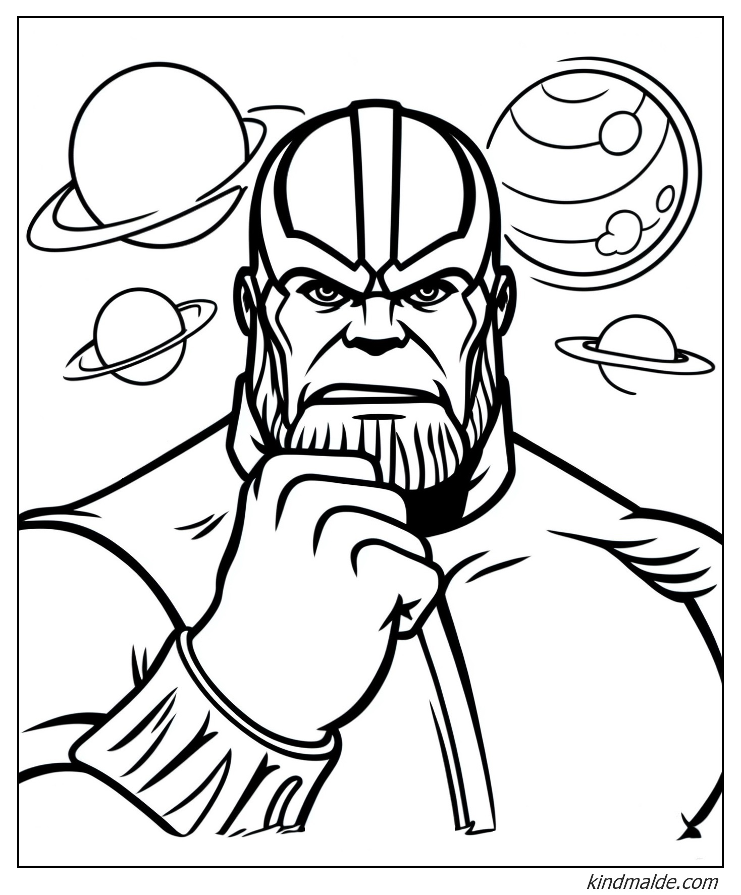 Ausmalbild Thanos Comics zum Ausdrucken