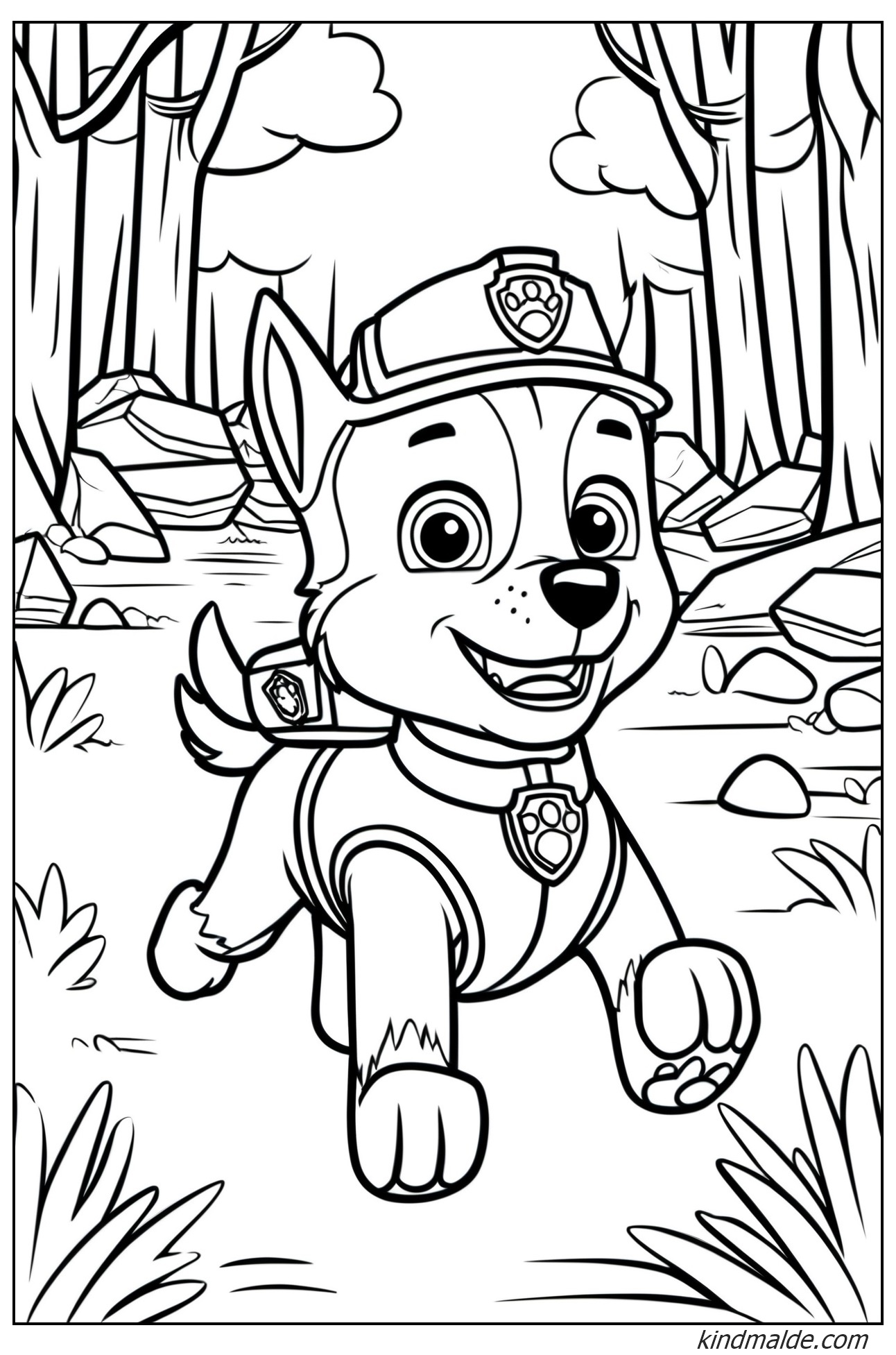 Ausmalbild Paw Patrol Chase