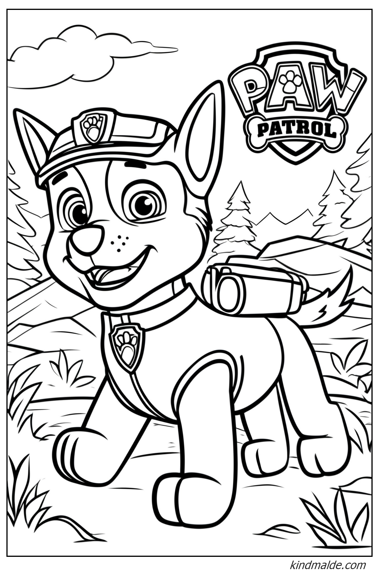 Paw Patrol Marshall Ausmalbild