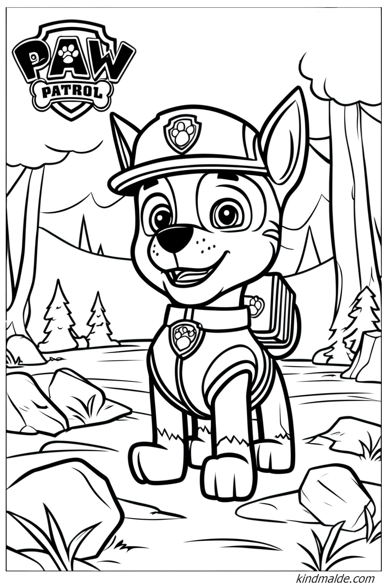 Ausmalbilder Paw Patrol zum Ausdrucken Herunterladen