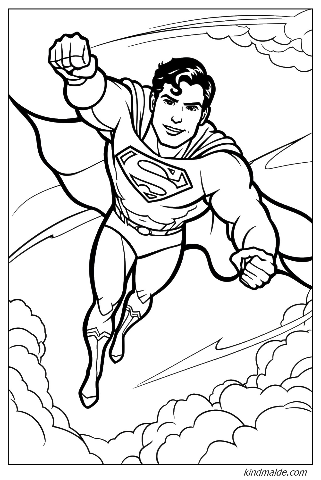 einzigartige Superman Ausmalbild Kostenlos als pdf